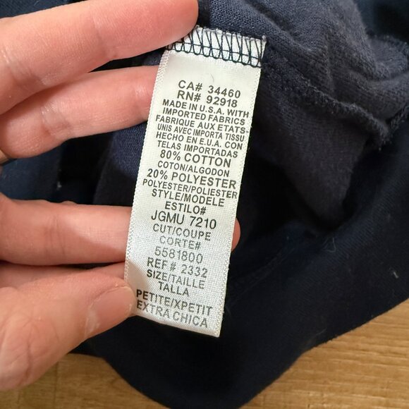 Juicy Couture Navy Blue Velour Hooded Zip Up Graphic Back Y2K XSP - Picture 8 of 9